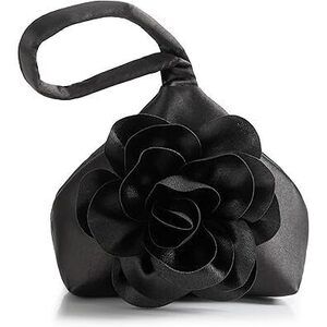 Clutch Purses For Women - Evening Bags Flower Satin Handbag Classy Wristlet